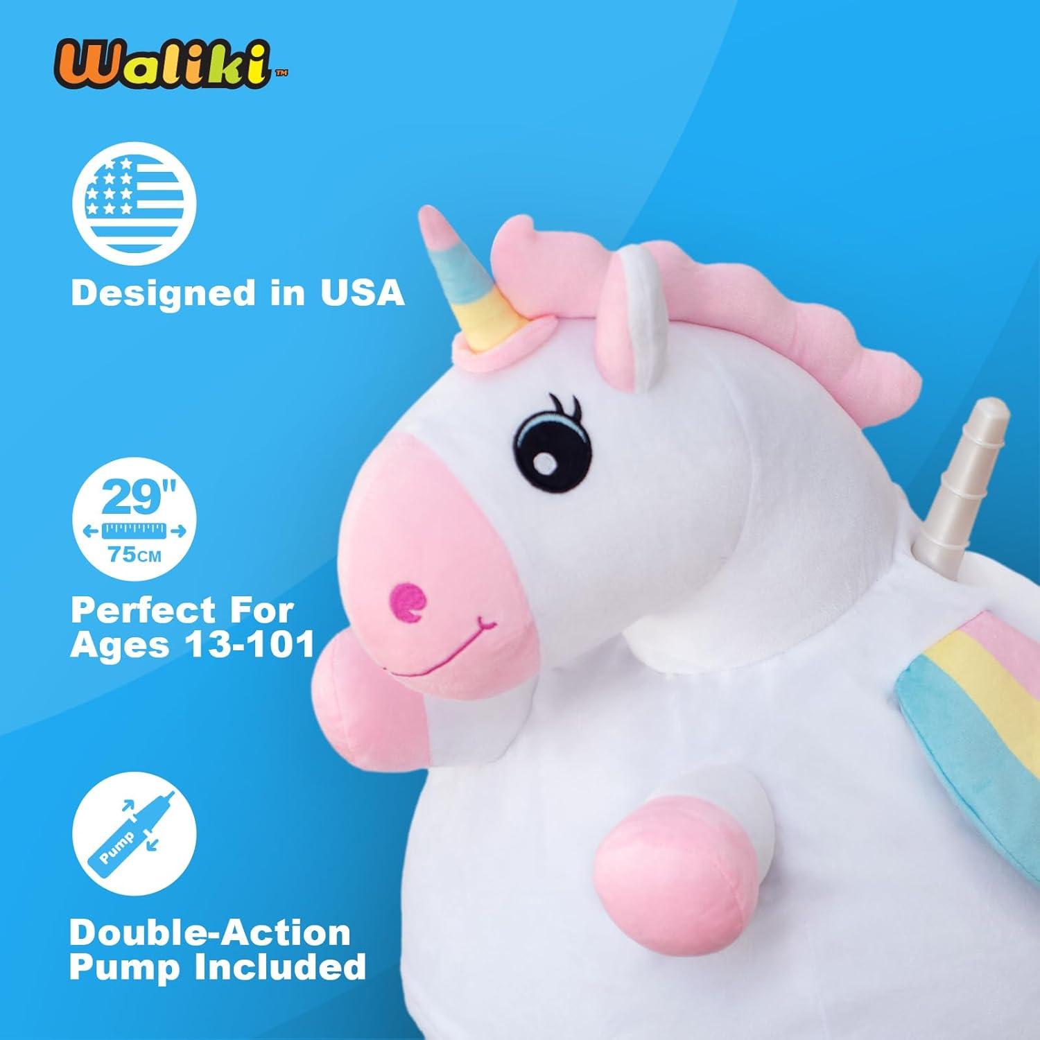Bola Saltarina Unicornio WALIKI 48 cm para Niñas 6-9 Años