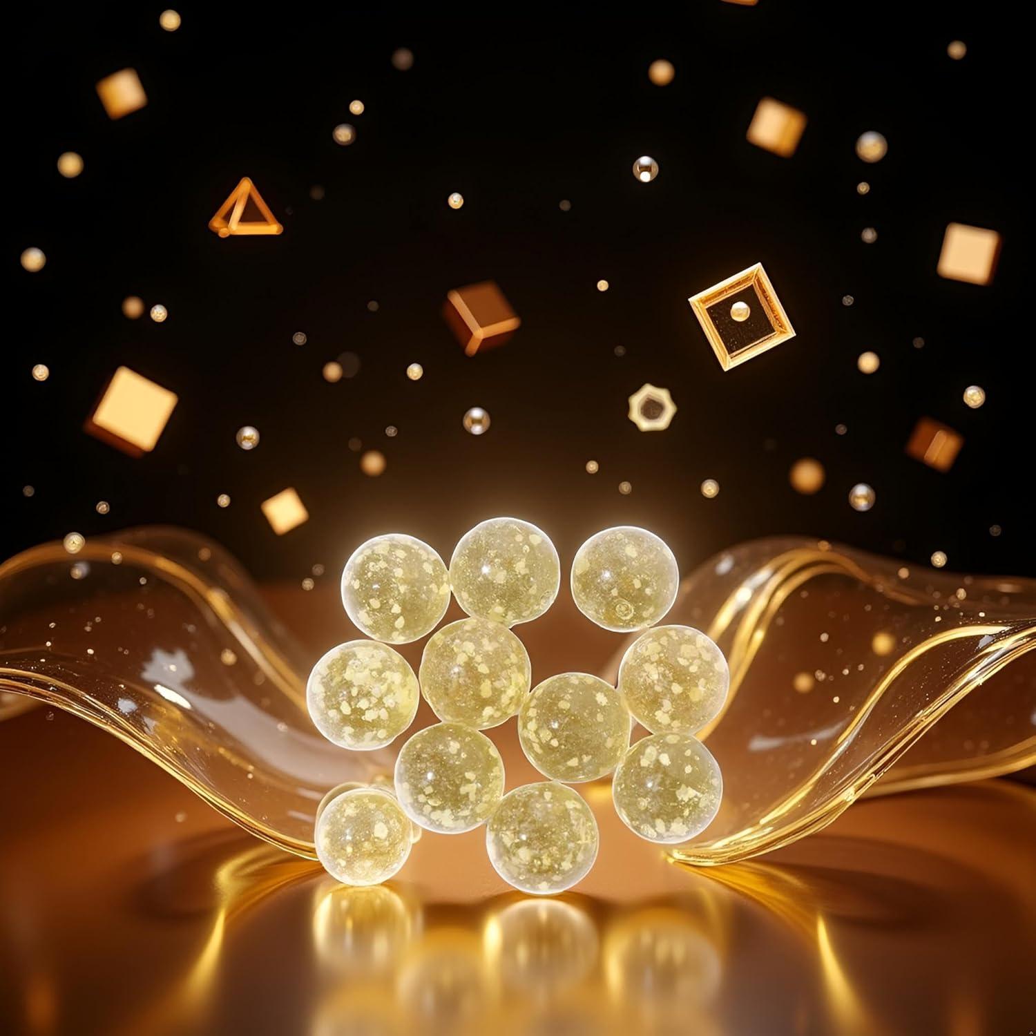 10 Canicas Doradas Brillantes en la Oscuridad 12mm Bwexxt