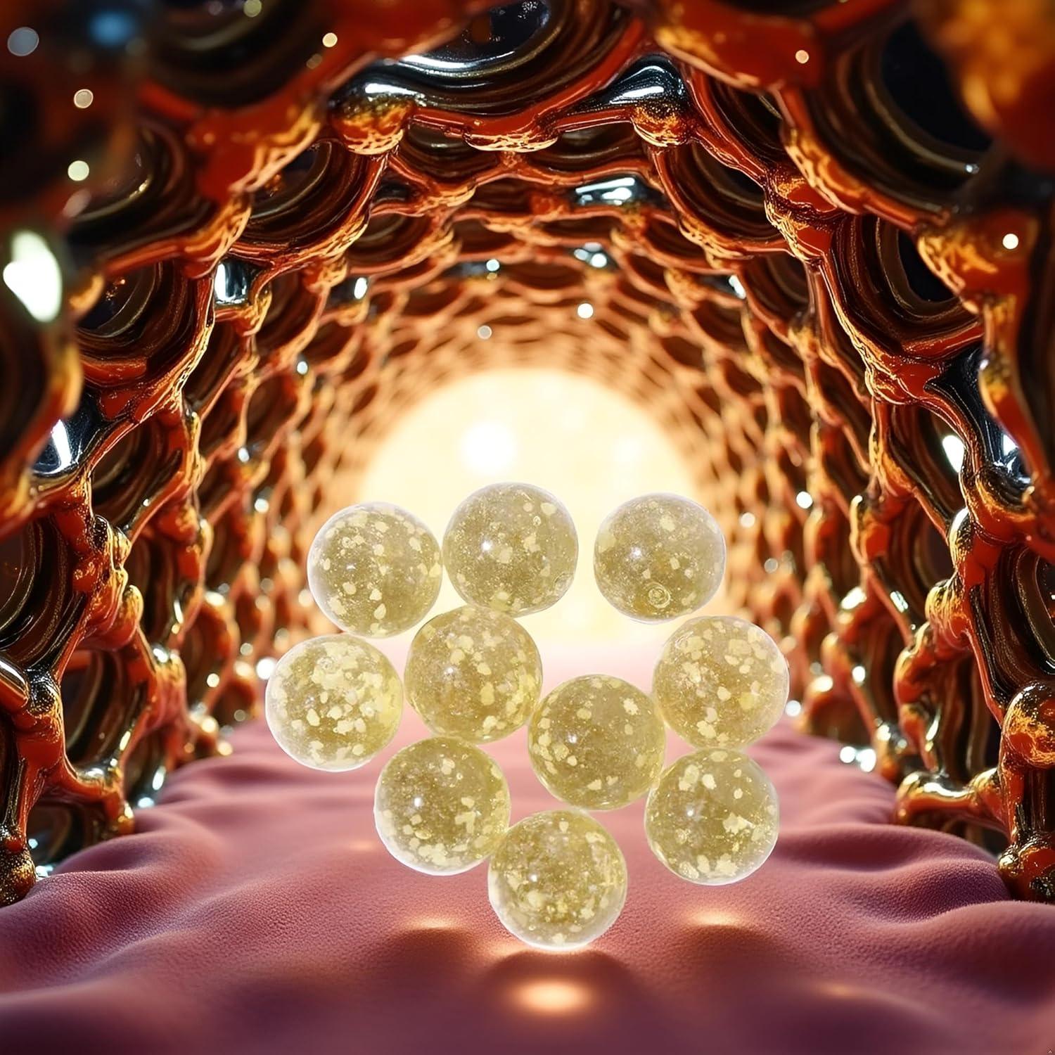 10 Canicas Doradas Brillantes en la Oscuridad 12mm Bwexxt