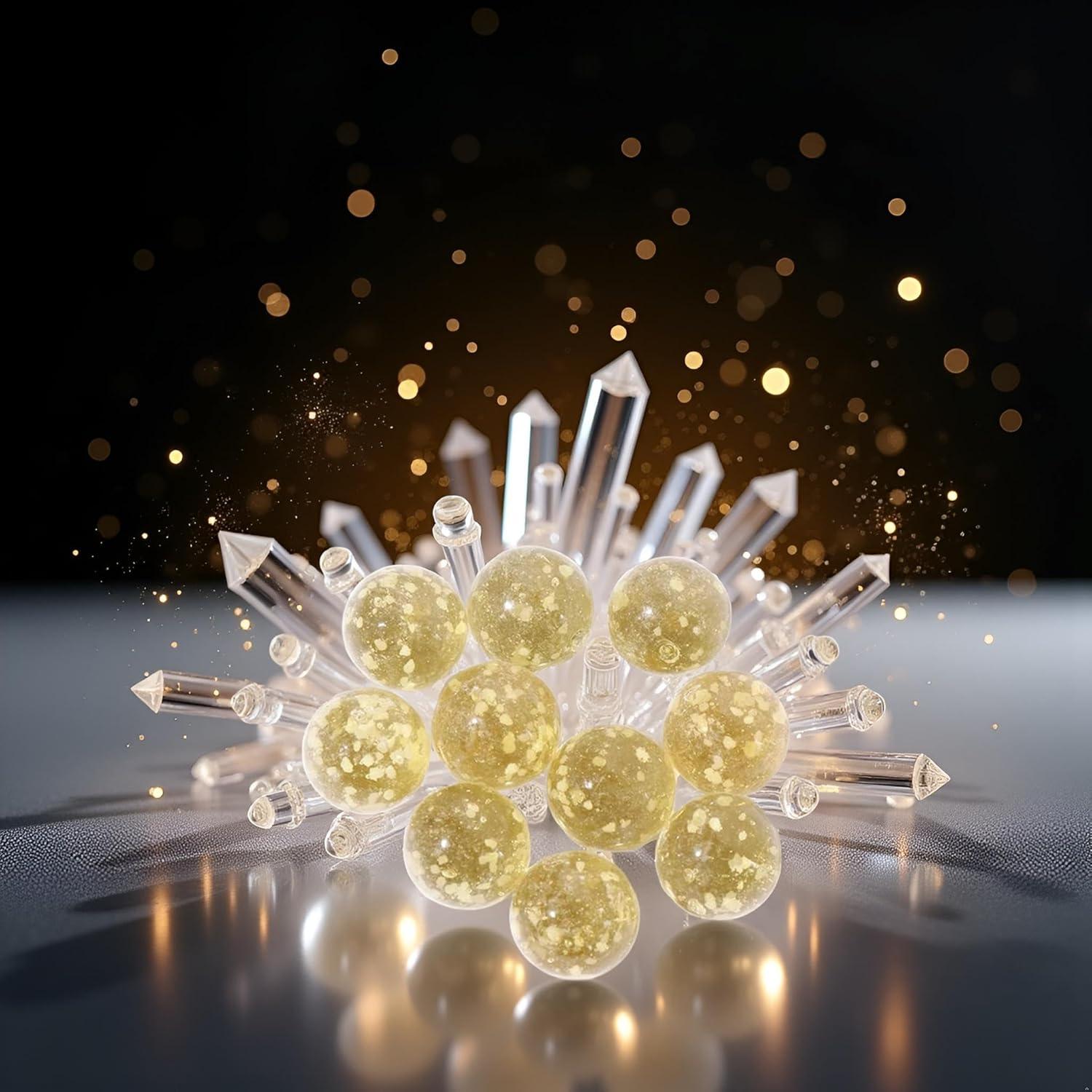 10 Canicas Doradas Brillantes en la Oscuridad 12mm Bwexxt