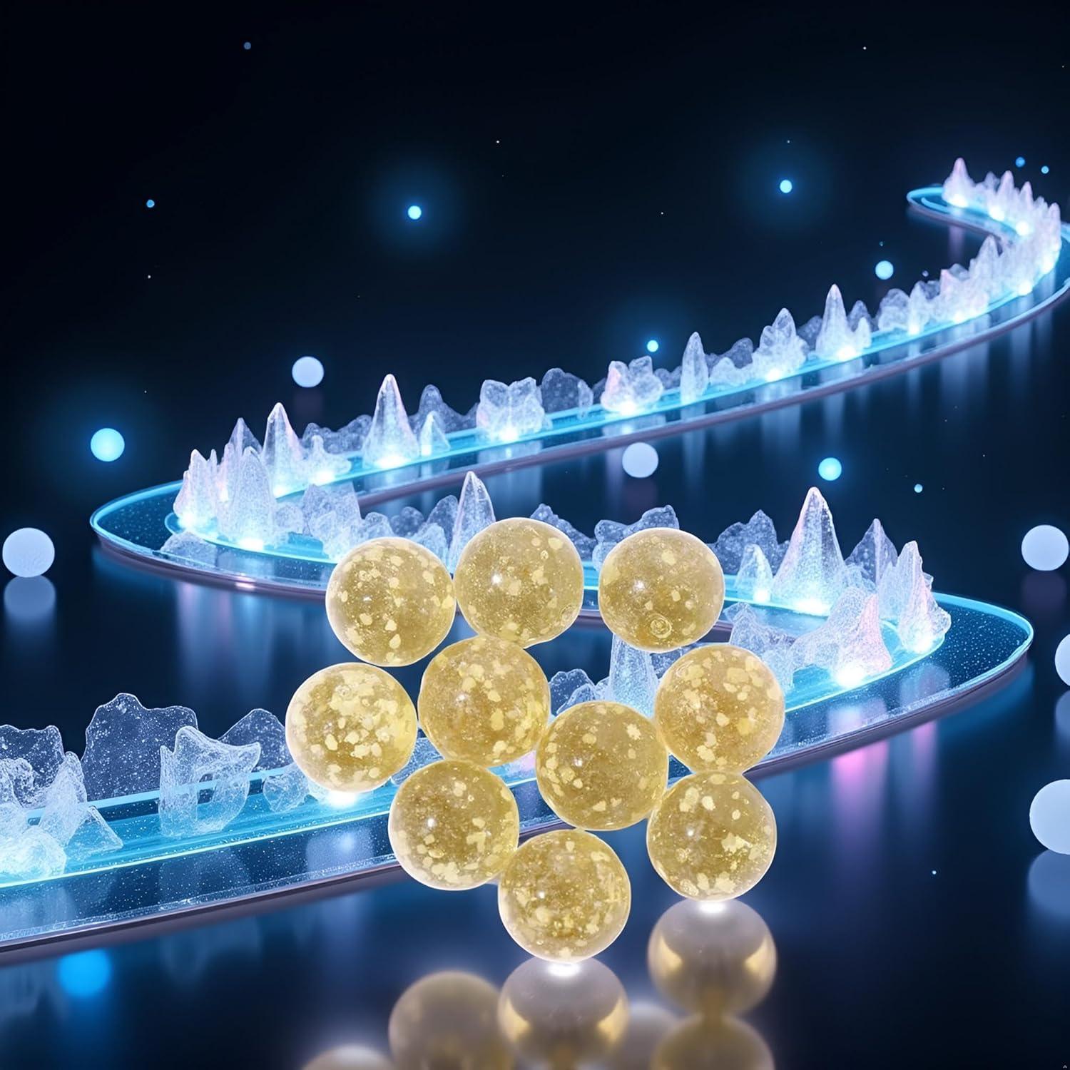 10 Canicas Doradas Brillantes en la Oscuridad 12mm Bwexxt