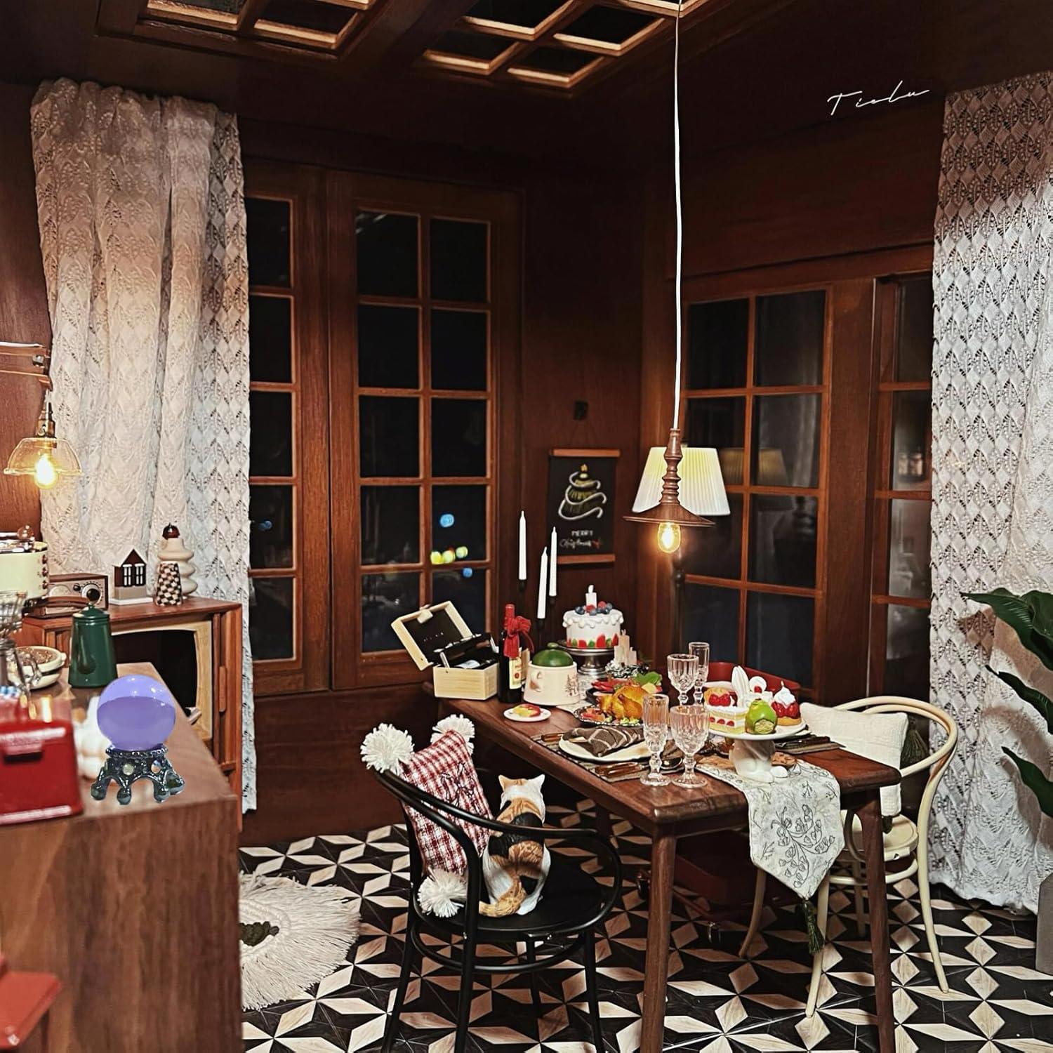 Fairy Garden Crystal Glass Ball in Gold, Yellow Gold, Bronze, Silver, Dollhouse Wizard Minis Terrarium Miniatures Halloween Craft Supply