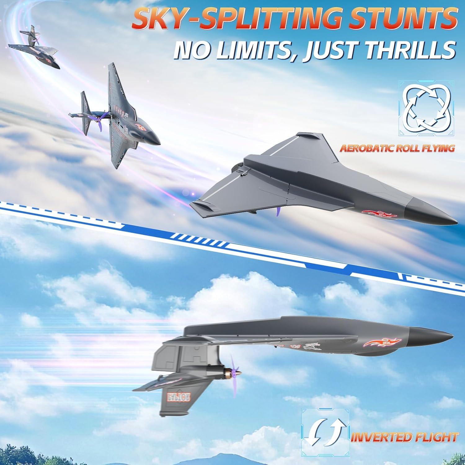 Avión RC Anfibio Rumdout H650 6 Canales Rojo