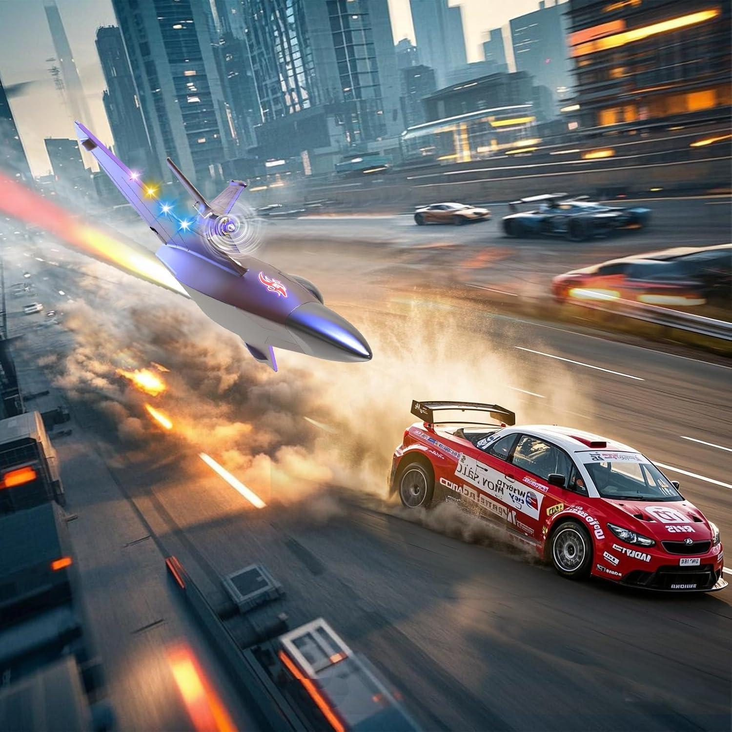 Avión RC Anfibio Rumdout H650 6 Canales Rojo