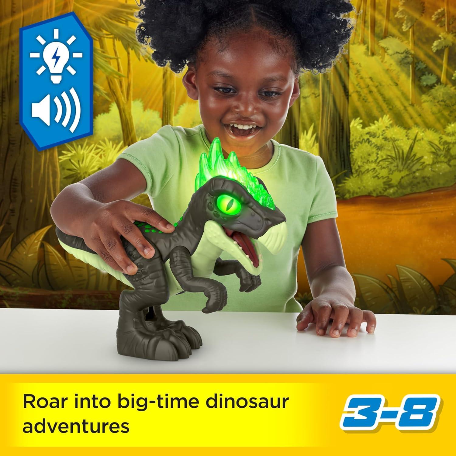 Imaginext Jurassic World Dinosaur Toy Deluxe Dracorex XL 10-Inch with Lights & Sounds for Pretend Play Kids Ages 3+ Years