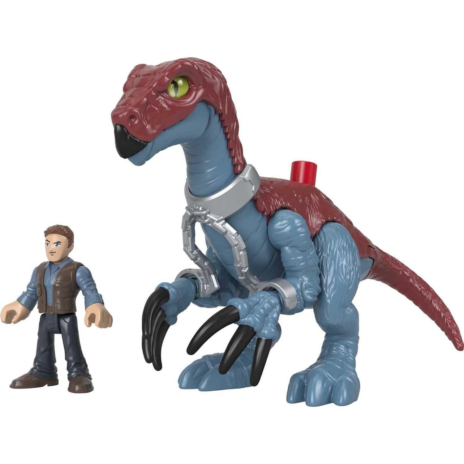 Juego de Figuras Dinosaurios Owen Grady y Therizinosaurus