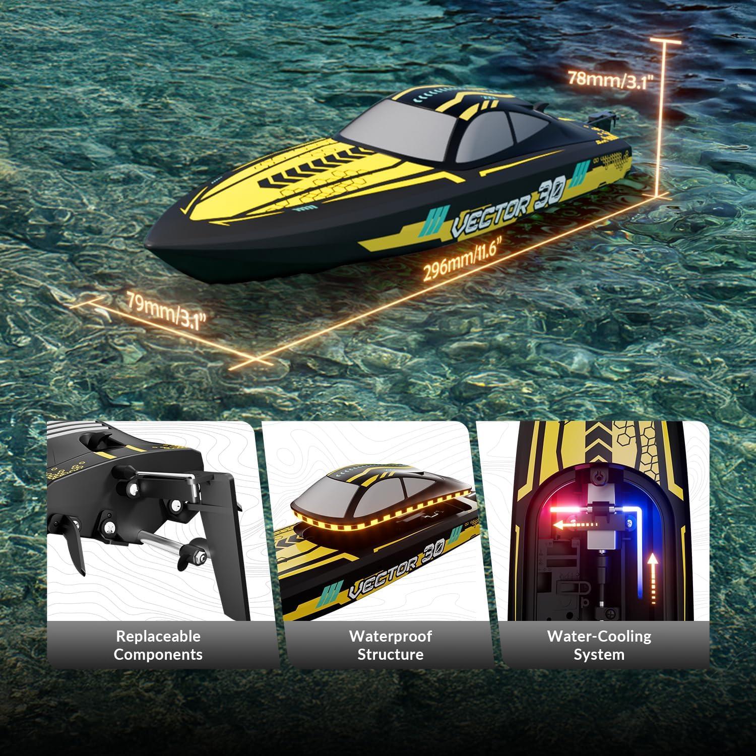 Barco RC VOLANTEXRC Amarillo 48.3 km/h 2 Baterías Recargables