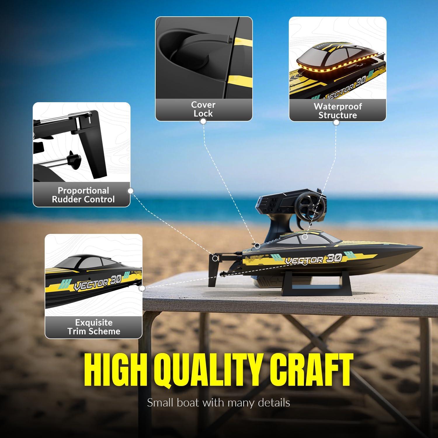 Barco RC VOLANTEXRC Amarillo 48.3 km/h 2 Baterías Recargables