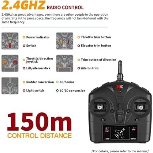 Avión RC GoolRC XK A280 2.4GHz 4 Canales con Giroscopio