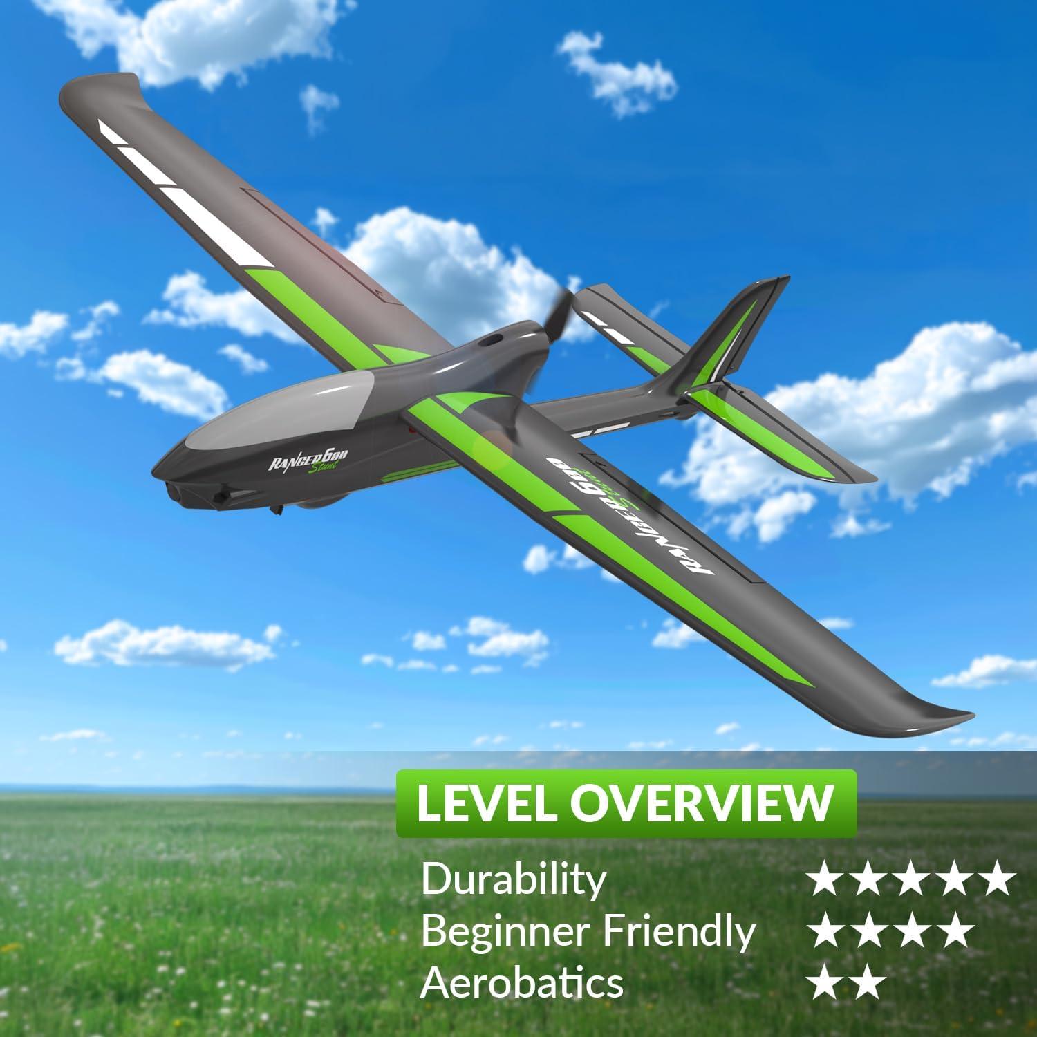 Avión RC Planeador Acrobático RCSHOBBY Ranger600 0.94kg