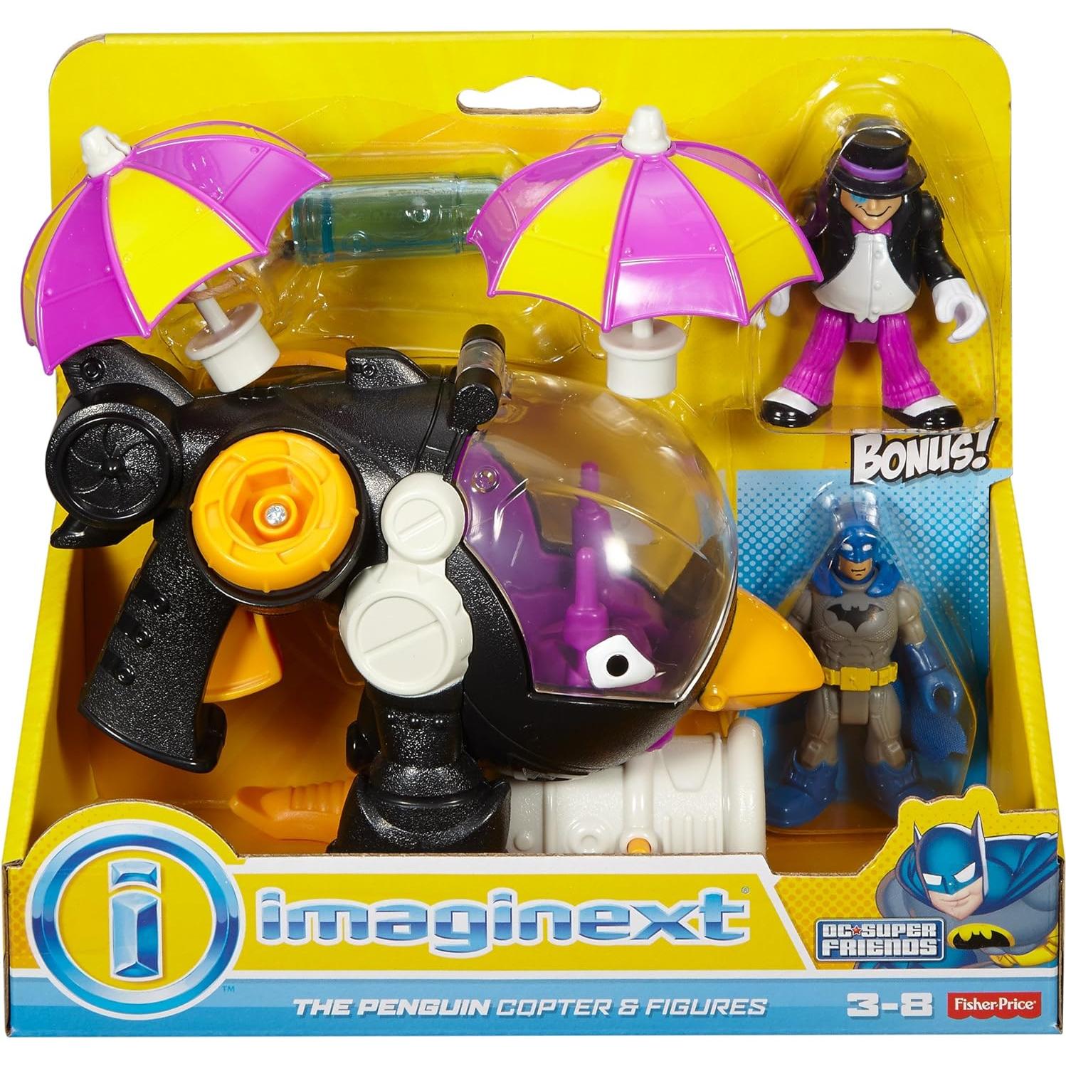 Copter Pingüino y Batman Fisher-Price 21.5x10.2x19.1cm