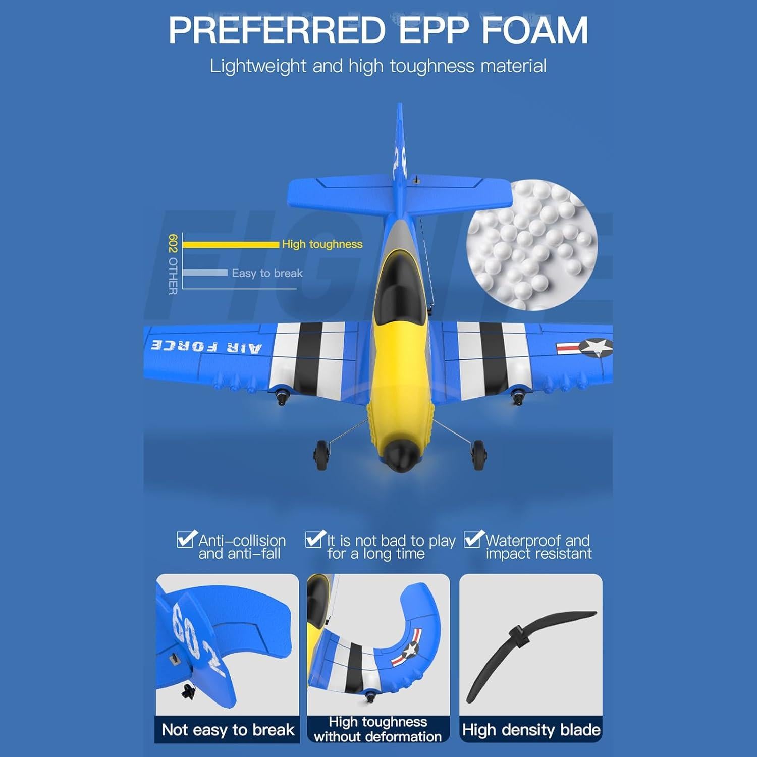 Avión RC Dodoore KF602 2.4GHz con Giroscopio 0.49kg