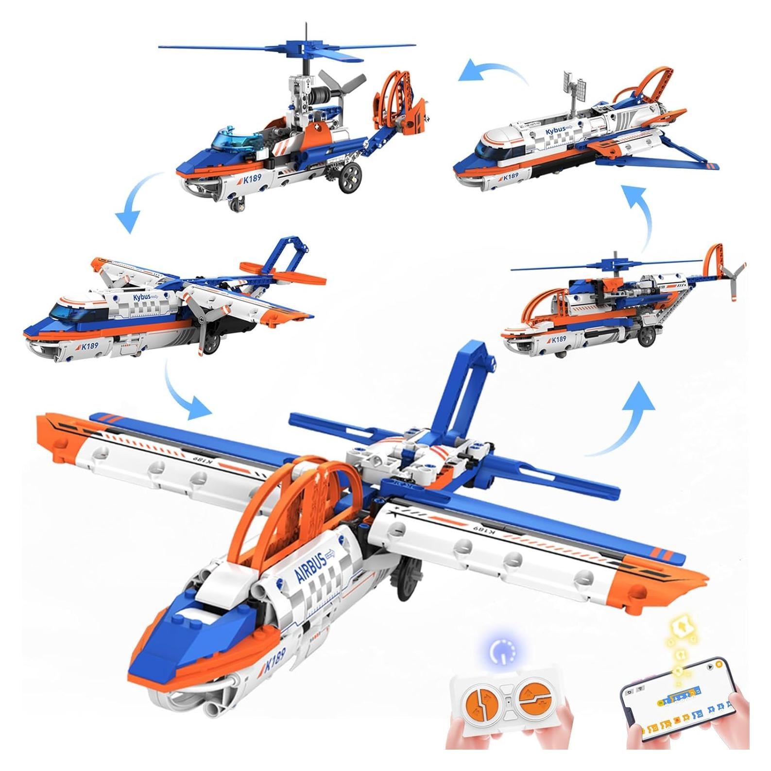 Kit de Construcción de Avión Control Remoto 5-en-1 SliBoeyX