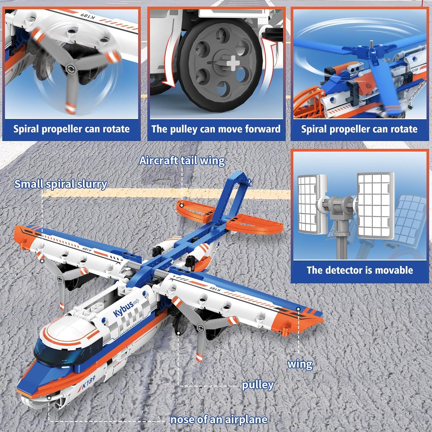 Kit de Construcción de Avión Control Remoto 5-en-1 SliBoeyX