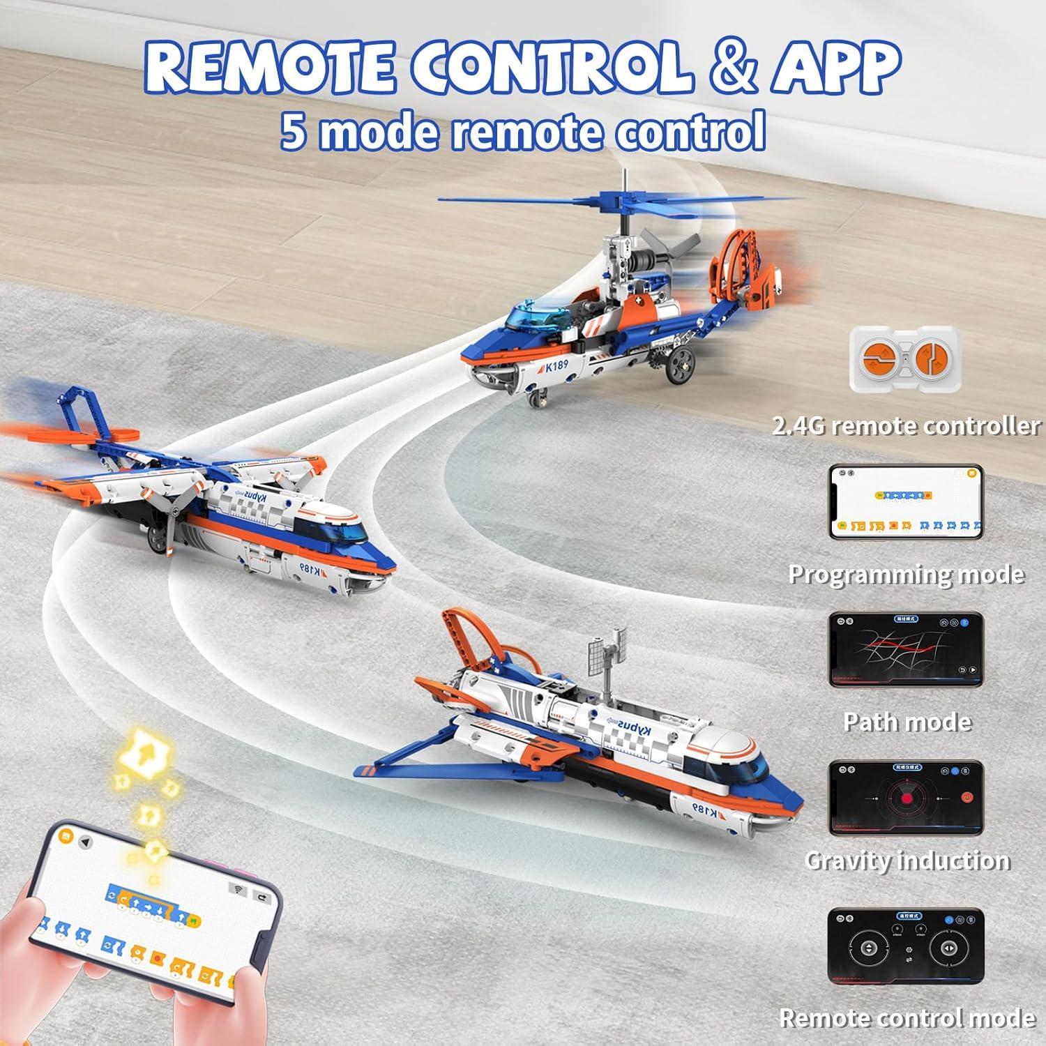 Kit de Construcción de Avión Control Remoto 5-en-1 SliBoeyX