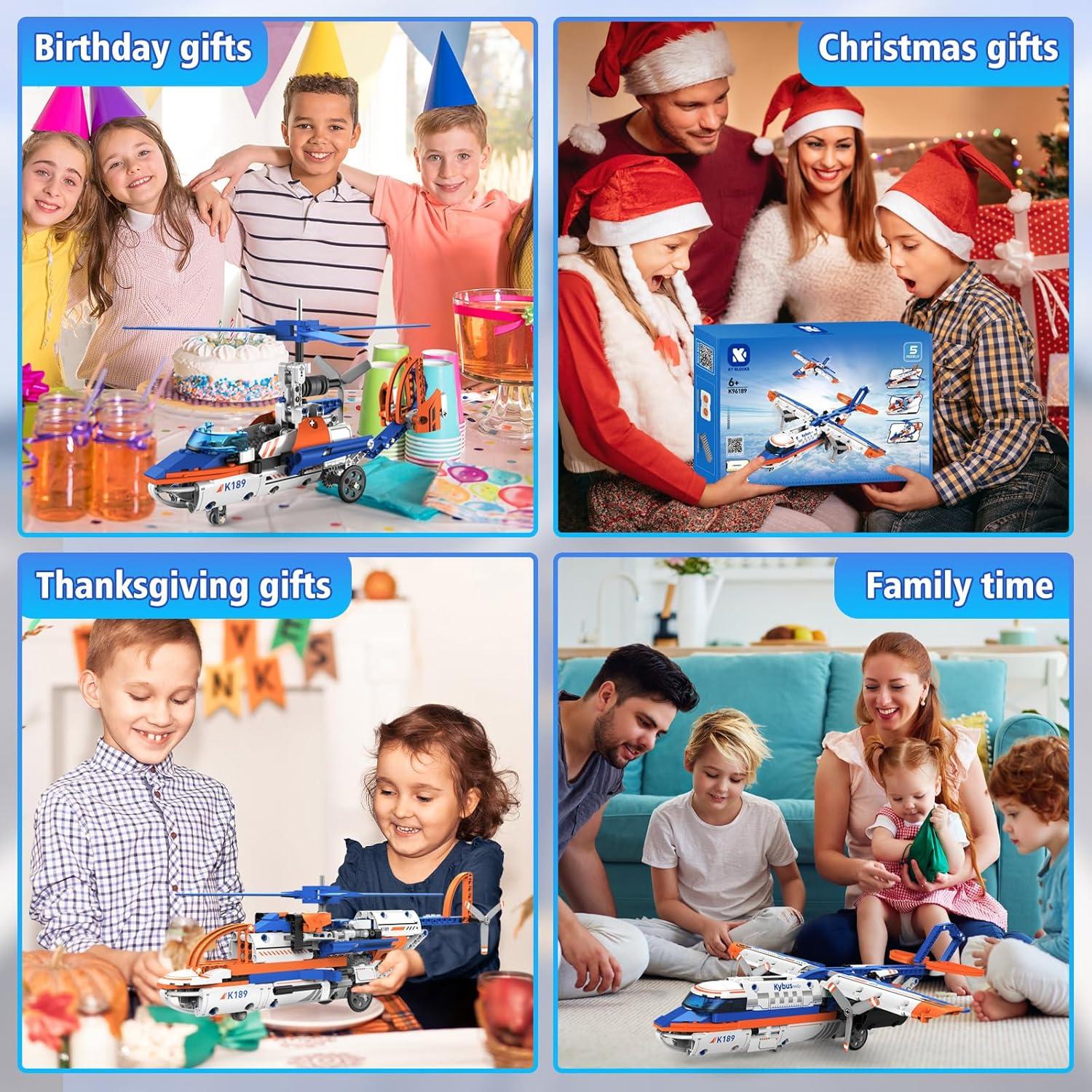 Kit de Construcción de Avión Control Remoto 5-en-1 SliBoeyX