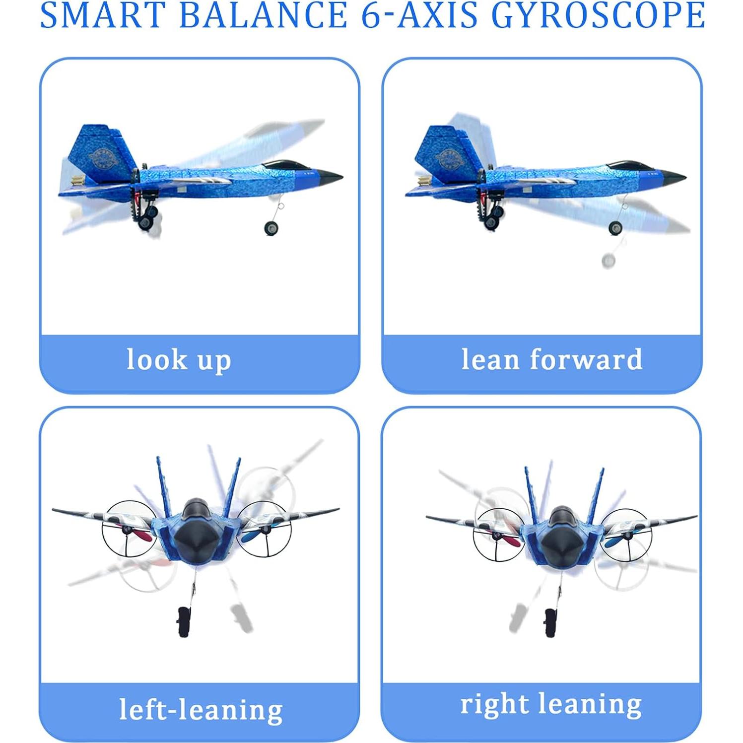 RC Plane Flighter Jet Toys for Kids Adult,2 CH Foam Remote Control Airplane for Boys Girls Over 12 Years and up,F35 Gravity Gliders Aircraft Gifts with 3 Batteries for Beginner Red