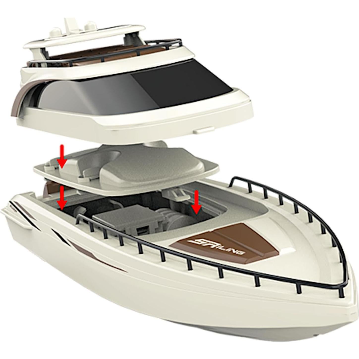 Yate RC de Lujo POCO DIVO 1/28 15km/h Control Remoto