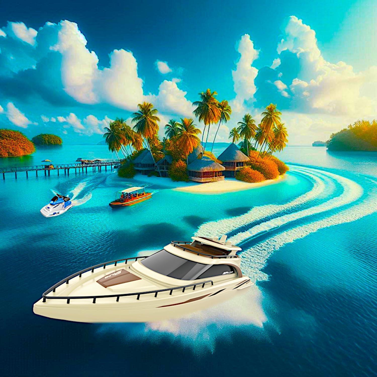 Yate RC de Lujo POCO DIVO 1/28 15km/h Control Remoto