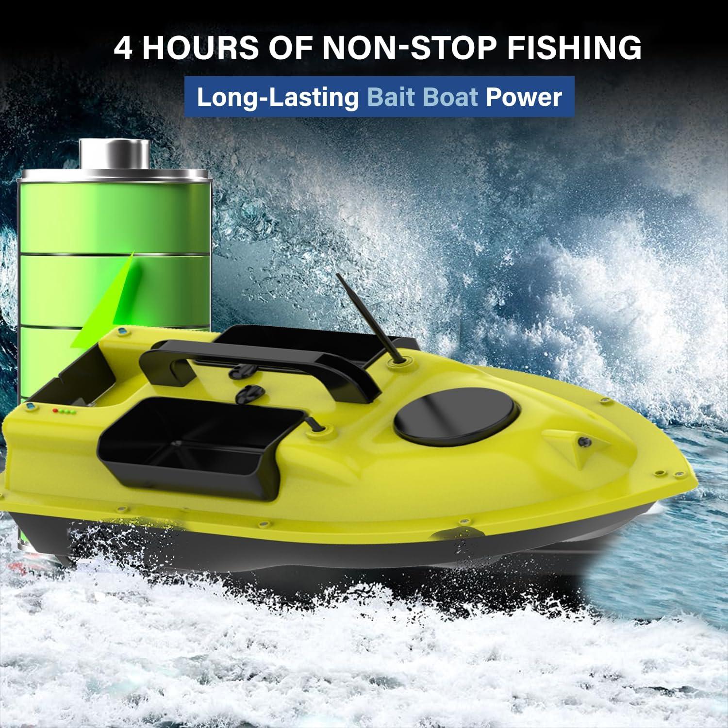 Barco de Cebo RC SINJEE con GPS 2kg y Doble Batería