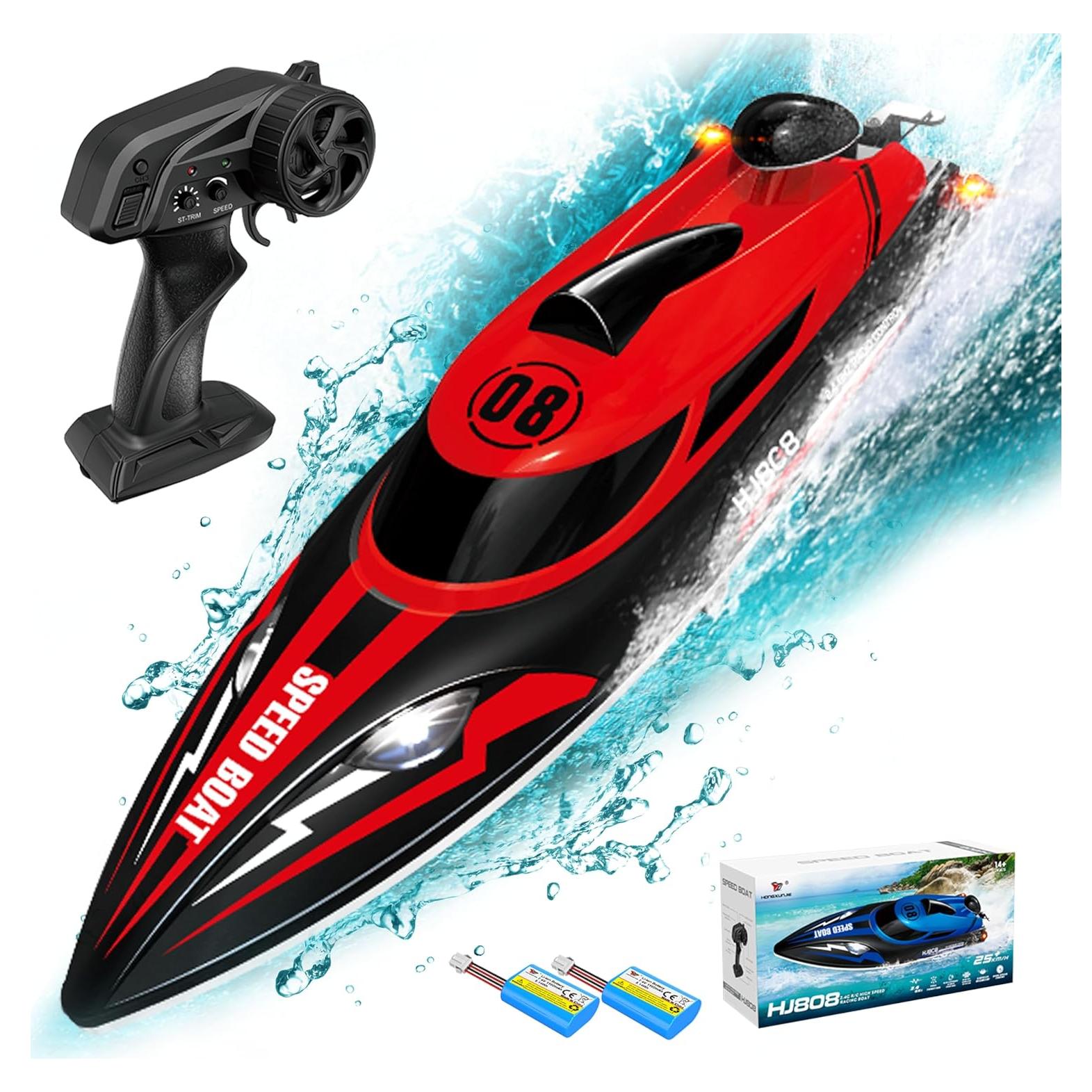 Barco de Control Remoto HONGXUNJIE HJ808 35.4 km/h Rojo
