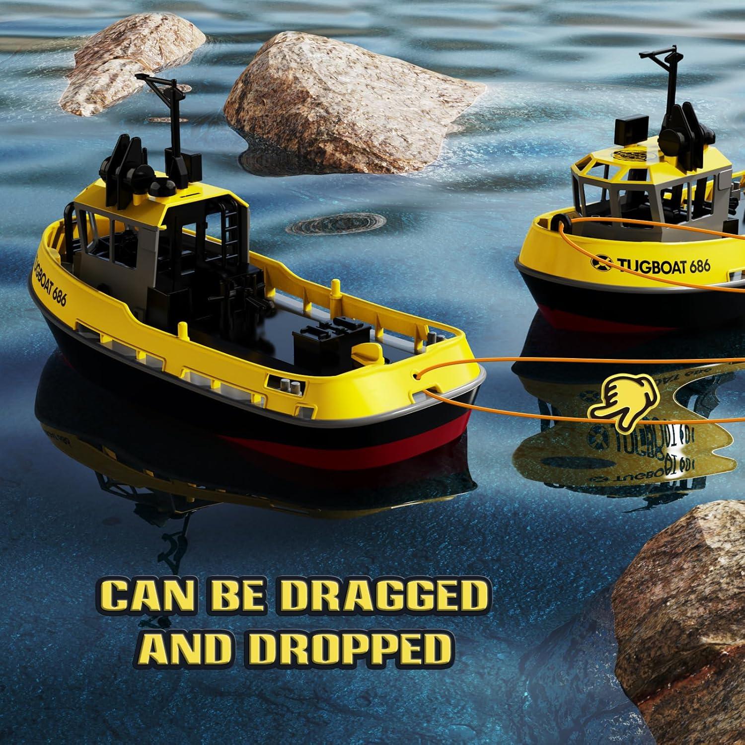 Barco RC Remolcador 1/72 SHANTOU TX686 40 Min de Juego