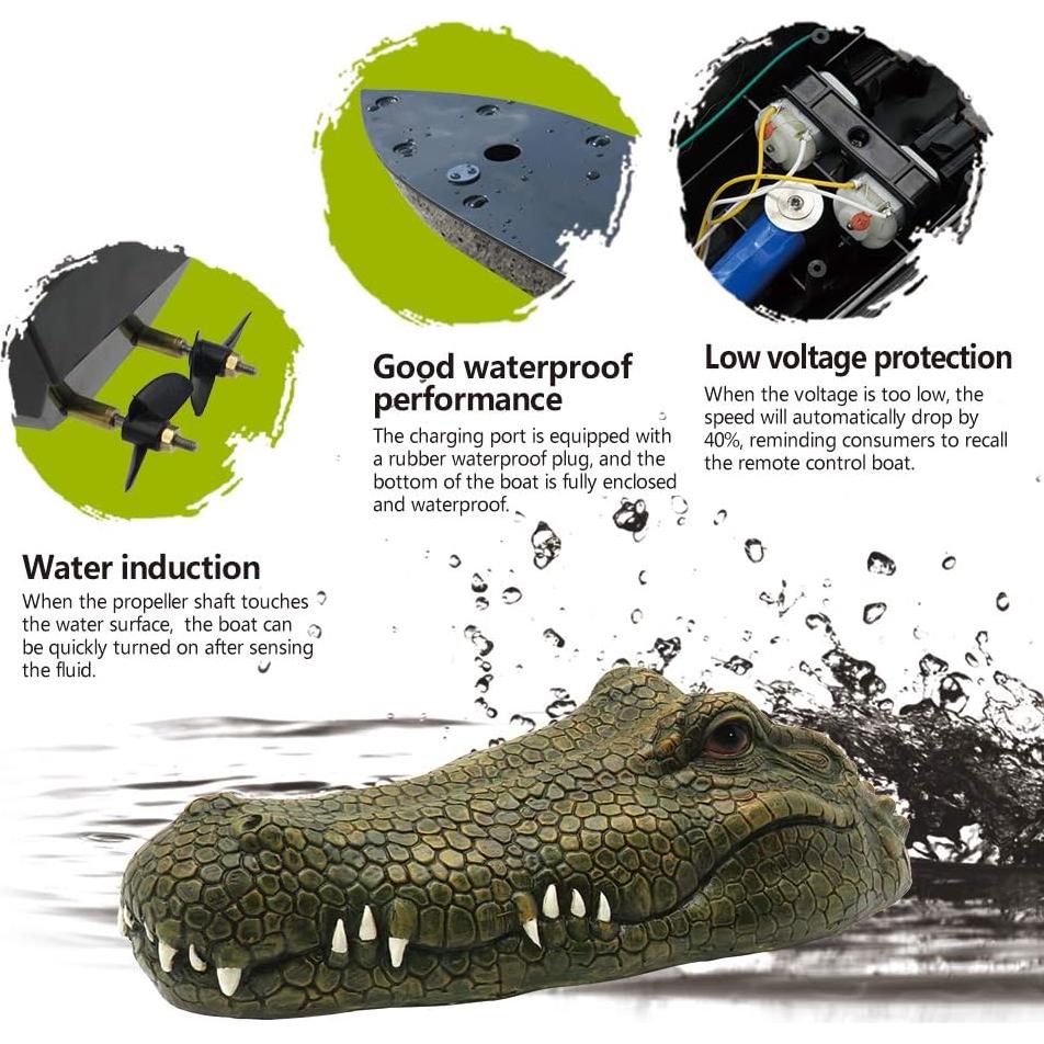 Barco RC GoolRC V002 Cocodrilo Eléctrico 1.17 kg para Piscinas