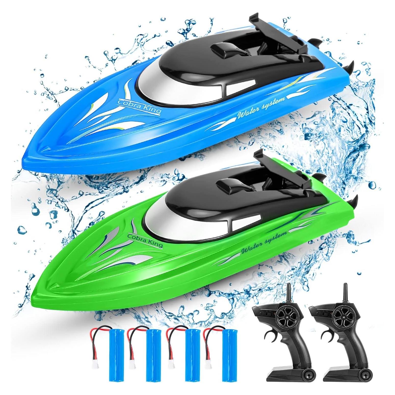 Paquete de 2 Barcos RC LIZHOUMIL para Piscinas - 16 km/h