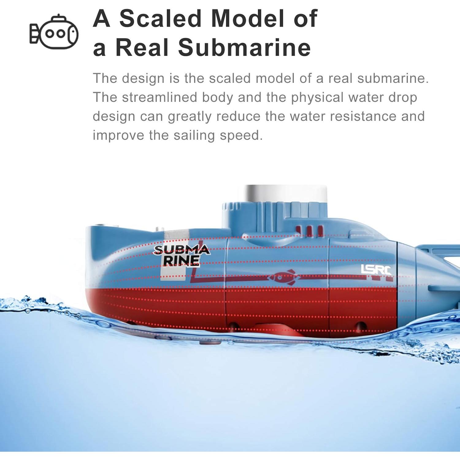 Submarino RC GoolRC LSRC-SMI a Prueba de Agua para Niños