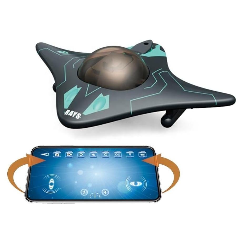 Barco RC Impermeable Ouhgnoh 6CH con Cámara HD para Niños