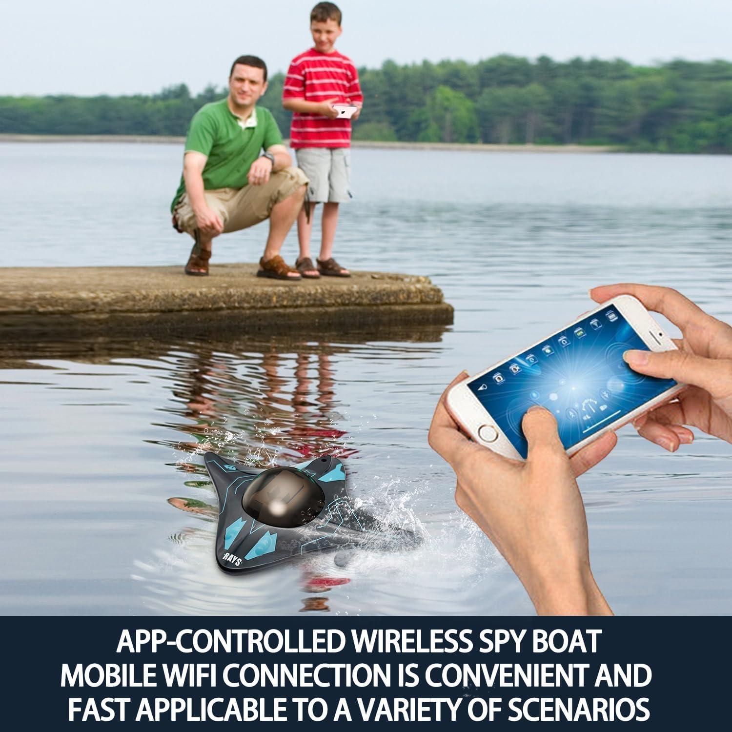 Barco RC Impermeable Ouhgnoh 6CH con Cámara HD para Niños