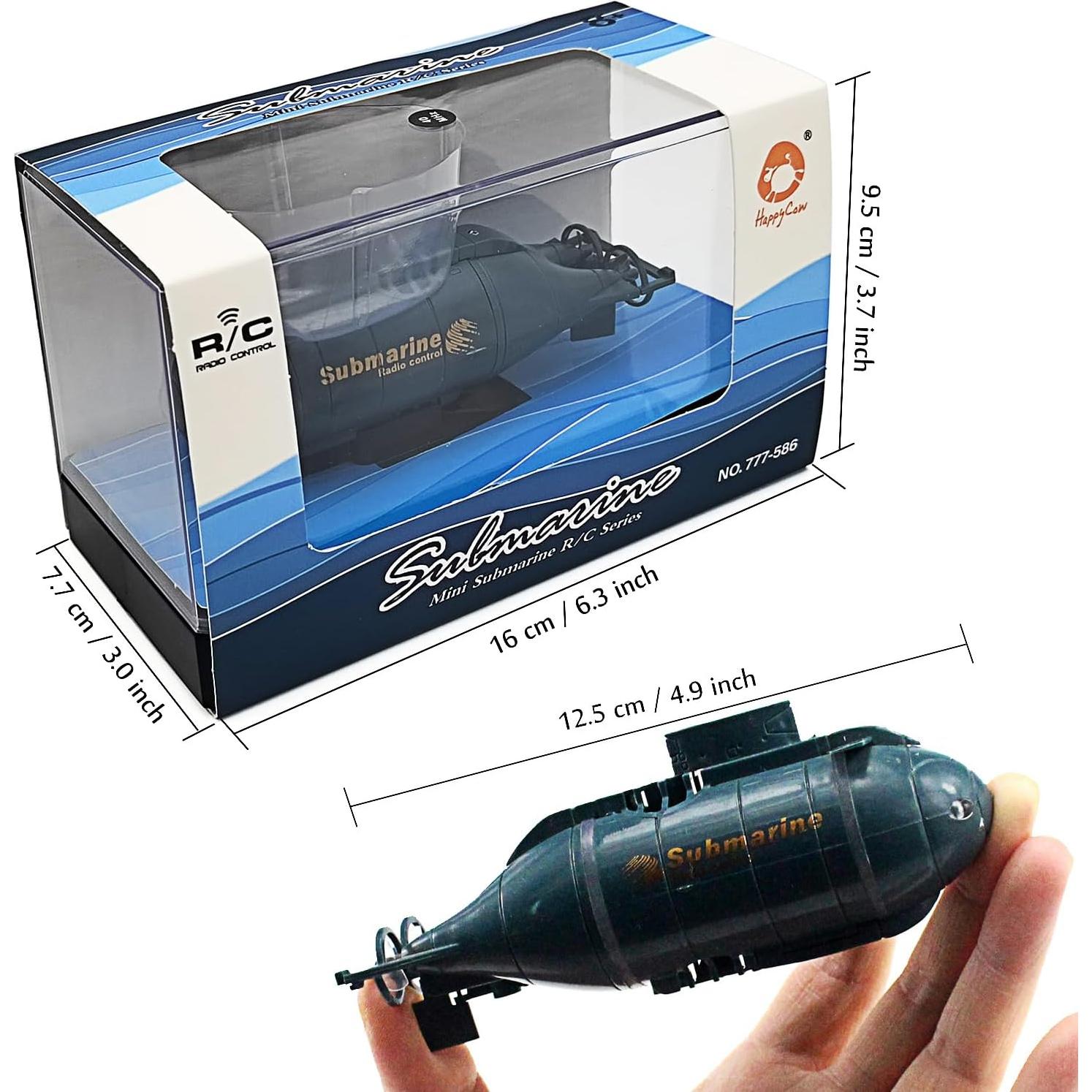 Submarino RC Control Remoto Tipmant Azul 12.7 cm Juguete