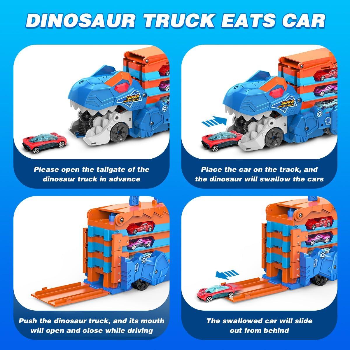 Camión de Transporte de Dinosaurios Terramus 3 en 1 con Sonido