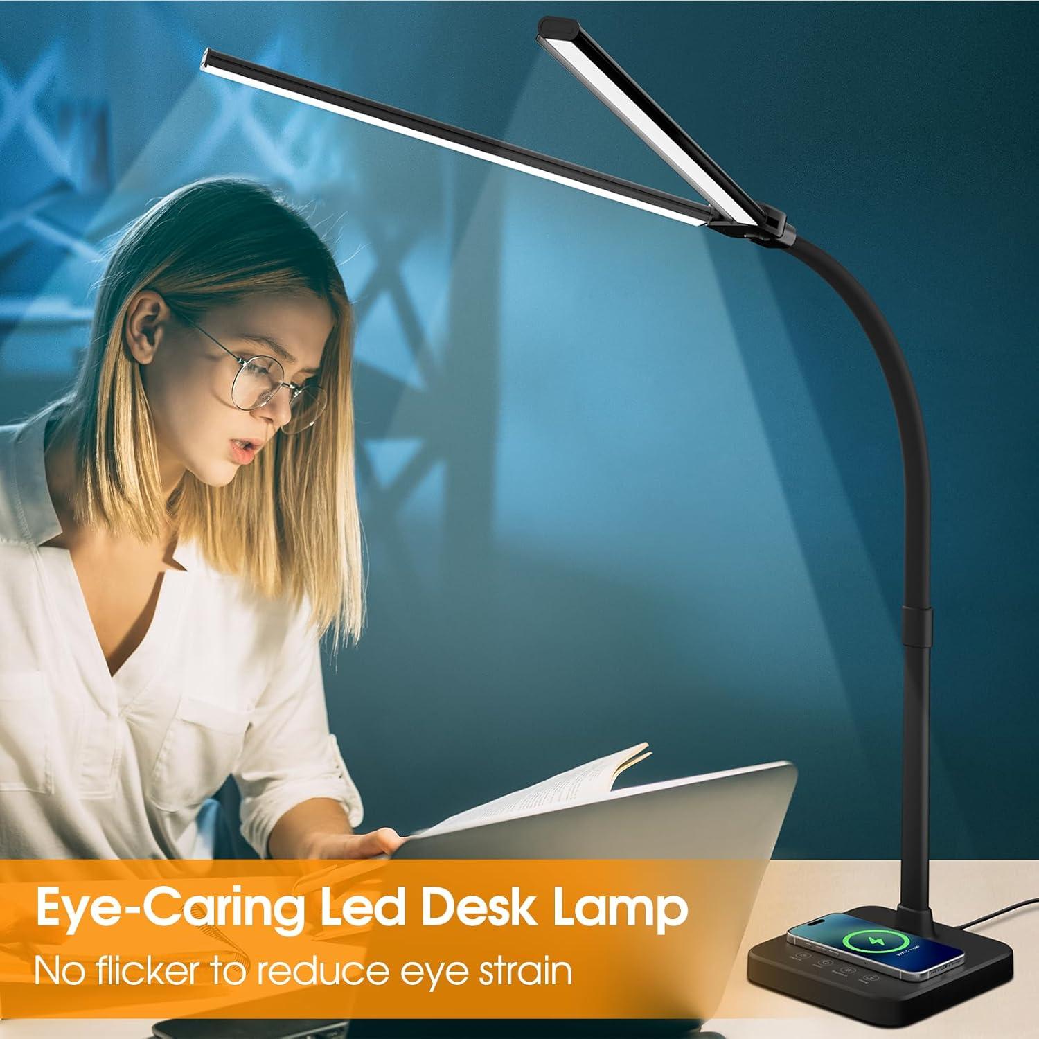 Lámpara de Escritorio LED ShineTech U19TT 24W Carga Inalámbrica