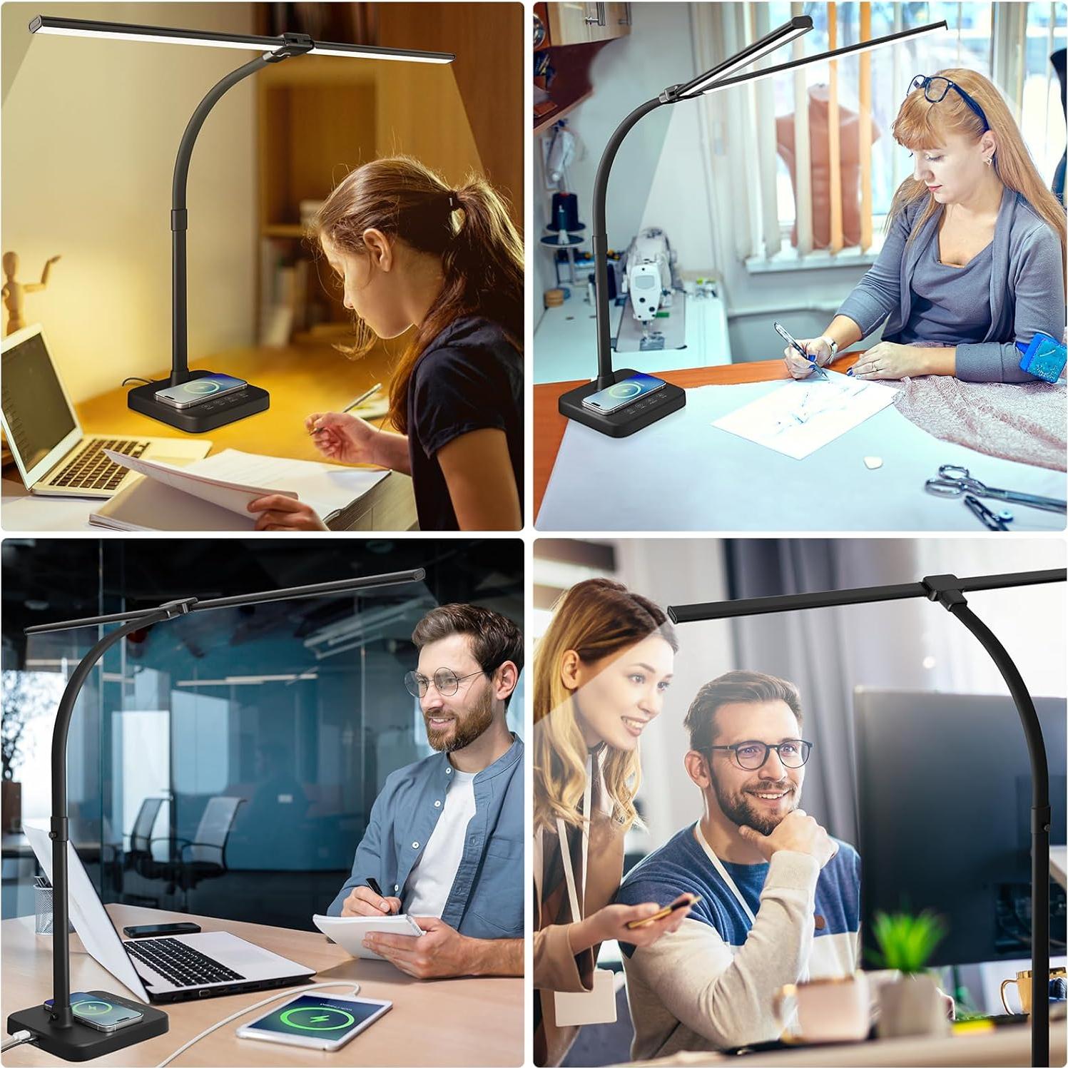 Lámpara de Escritorio LED ShineTech U19TT 24W Carga Inalámbrica