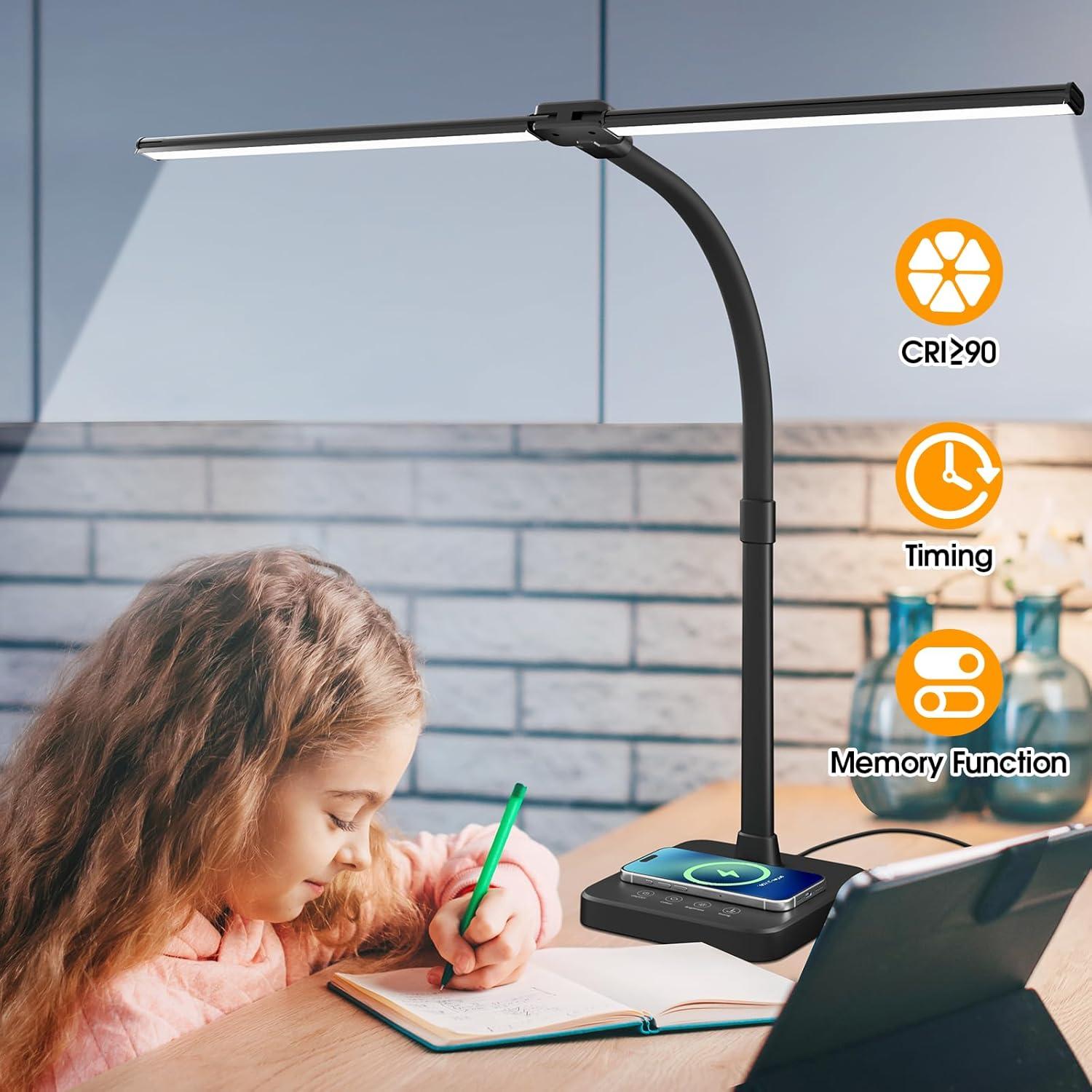 Lámpara de Escritorio LED ShineTech U19TT 24W Carga Inalámbrica