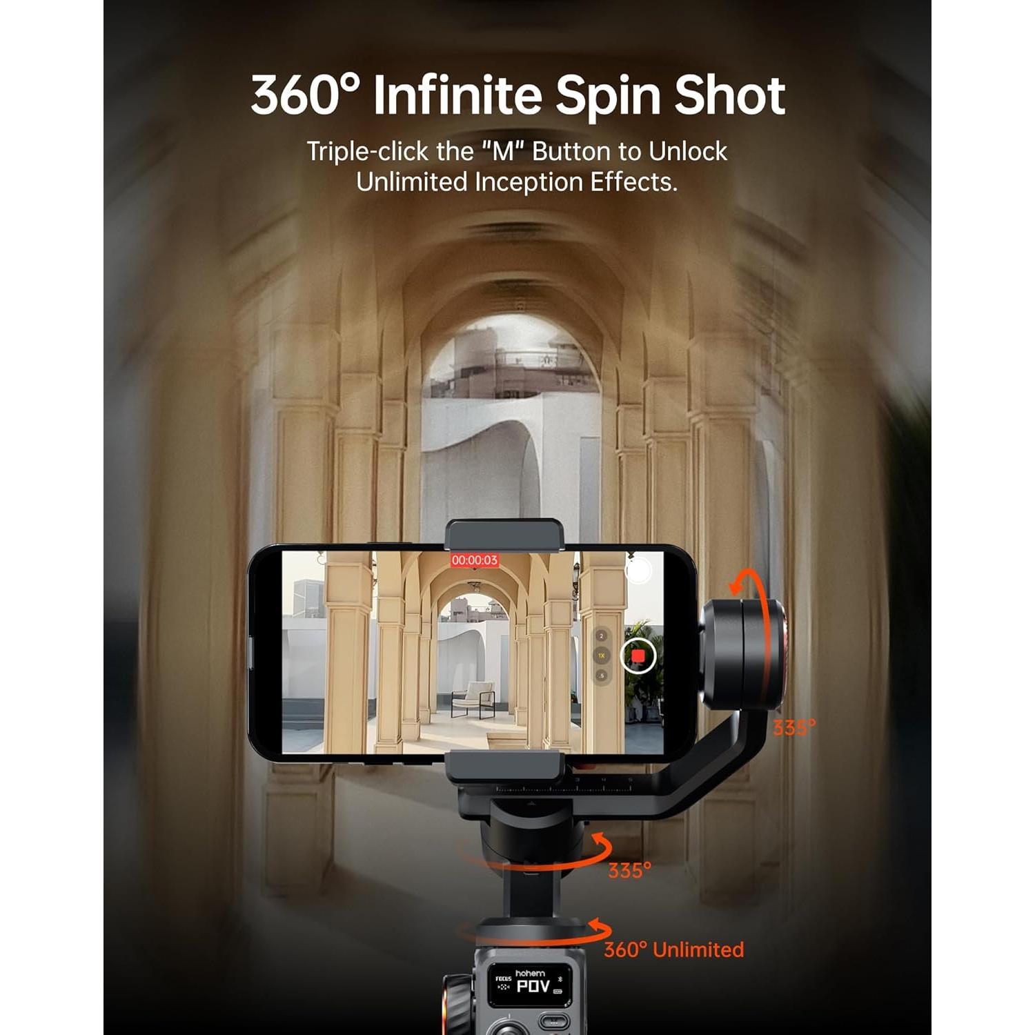 Estabilizador Gimbal Hohem iSteady M6 para Smartphone 3 Ejes