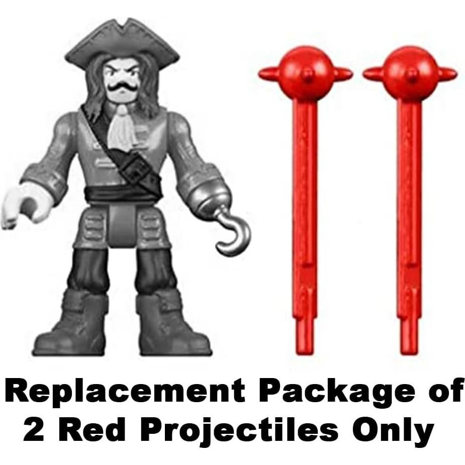 Repuesto 2 Proyectiles Rojos Imaginext DHH63 Cocodrilo