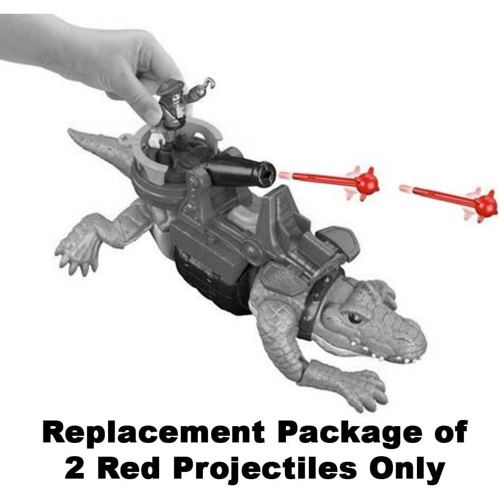 Repuesto 2 Proyectiles Rojos Imaginext DHH63 Cocodrilo