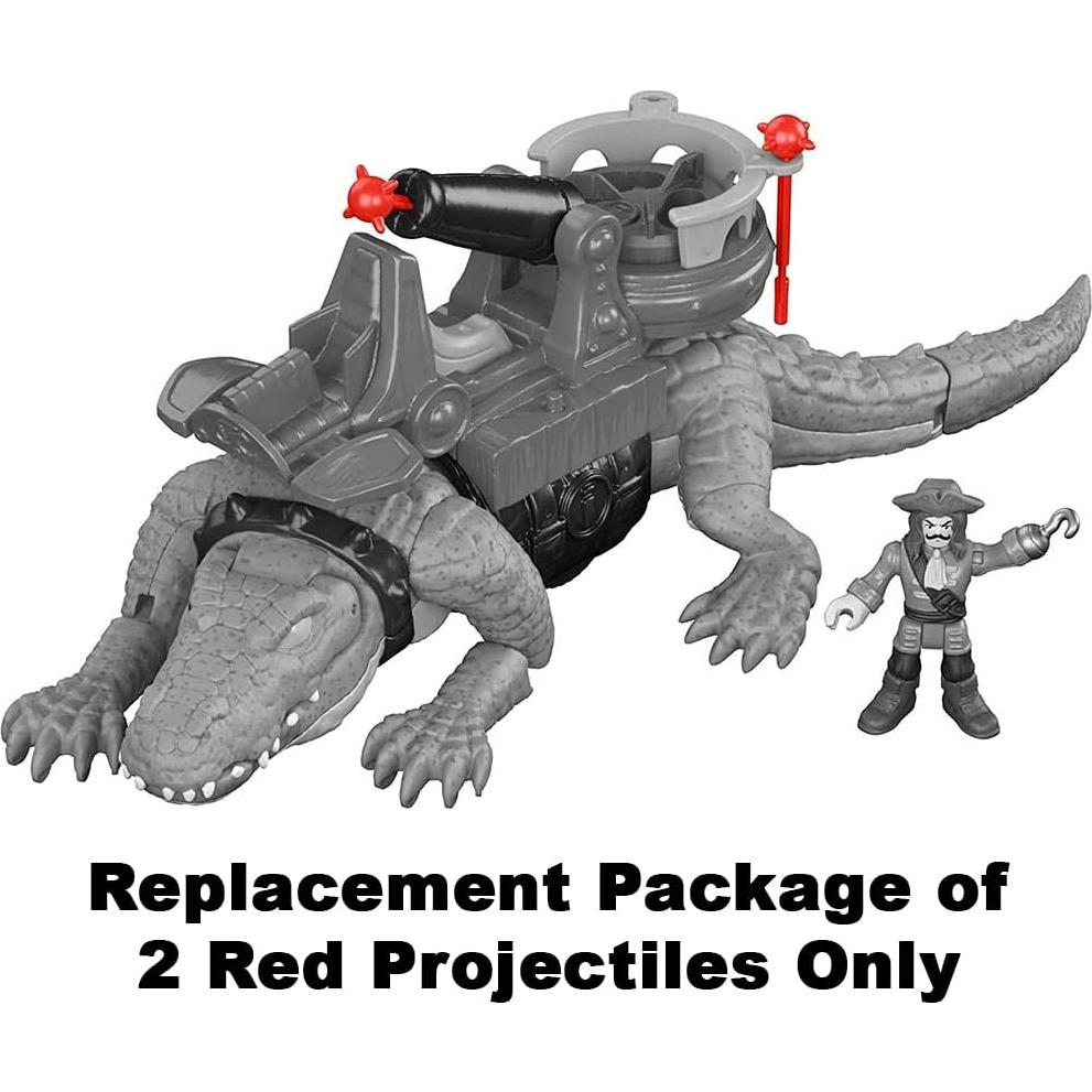 Repuesto 2 Proyectiles Rojos Imaginext DHH63 Cocodrilo