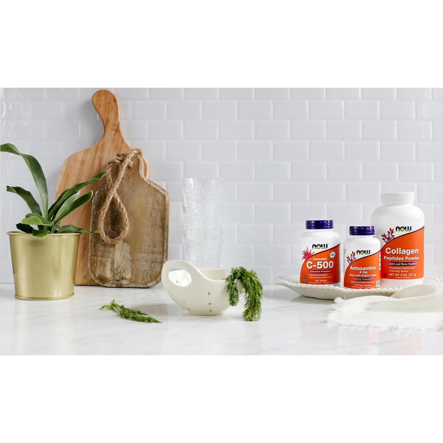 Vitamina C-500 NOW, 100 Pastillas Masticables Sabor Cereza