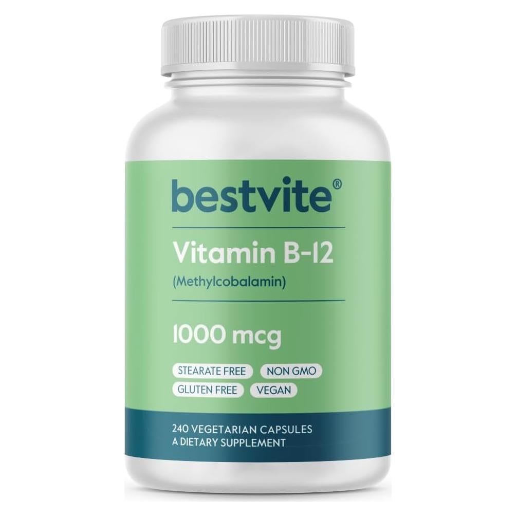 Vitamina B12 Metilcobalamina 1000mcg Bestvite 240 Cápsulas Veganas