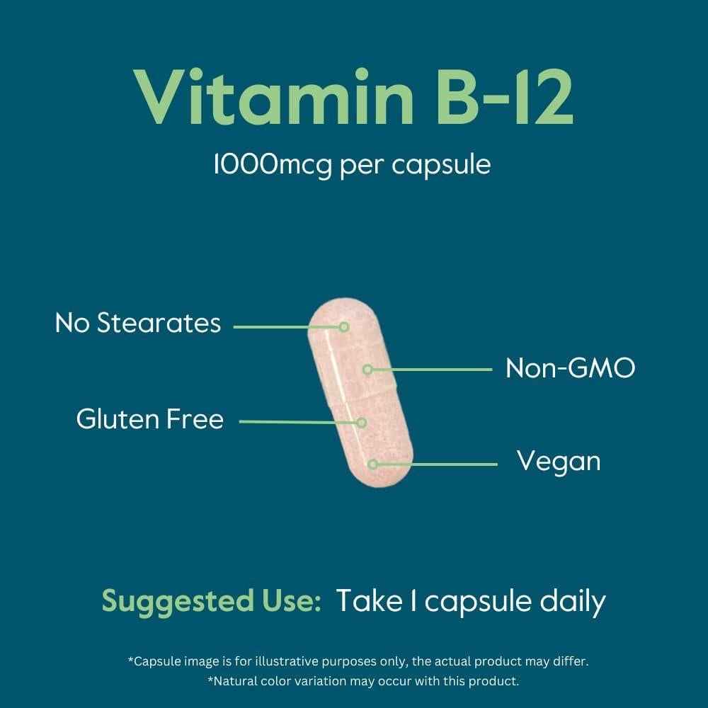 Vitamina B12 Metilcobalamina 1000mcg Bestvite 240 Cápsulas Veganas