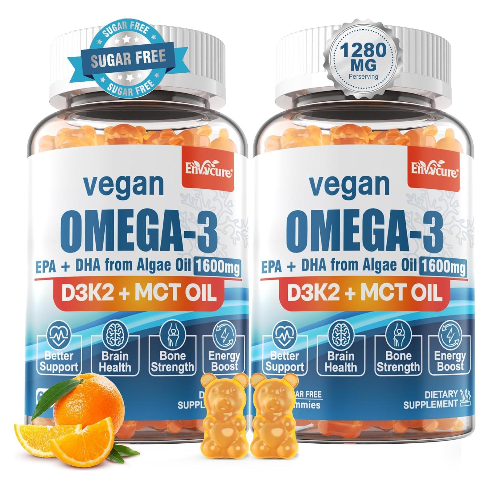 Gomitas Veganas Omega 3 EnvyCure 1280mg EPA 600mg DHA 400mg