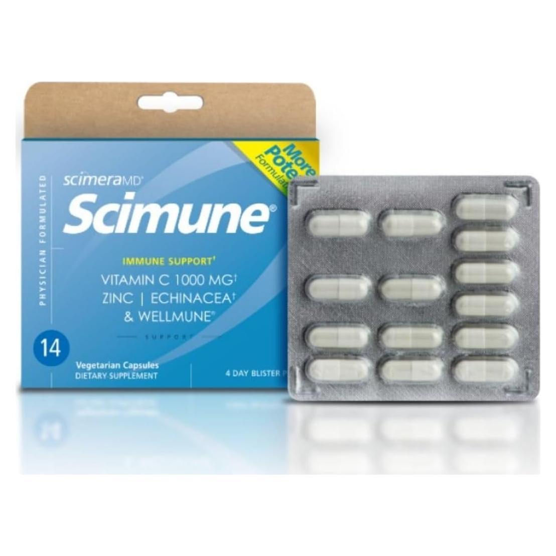 Suplemento Inmunológico ScimeraMD con Zinc y Vitamina C - 14 Cápsulas