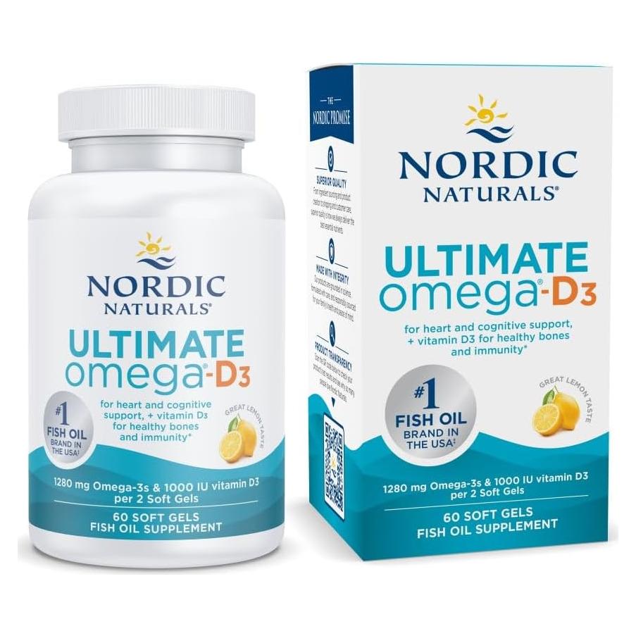 Omega-D3 Ultimate Nordic Naturals 60 Gelatinas Blandas 1280 mg