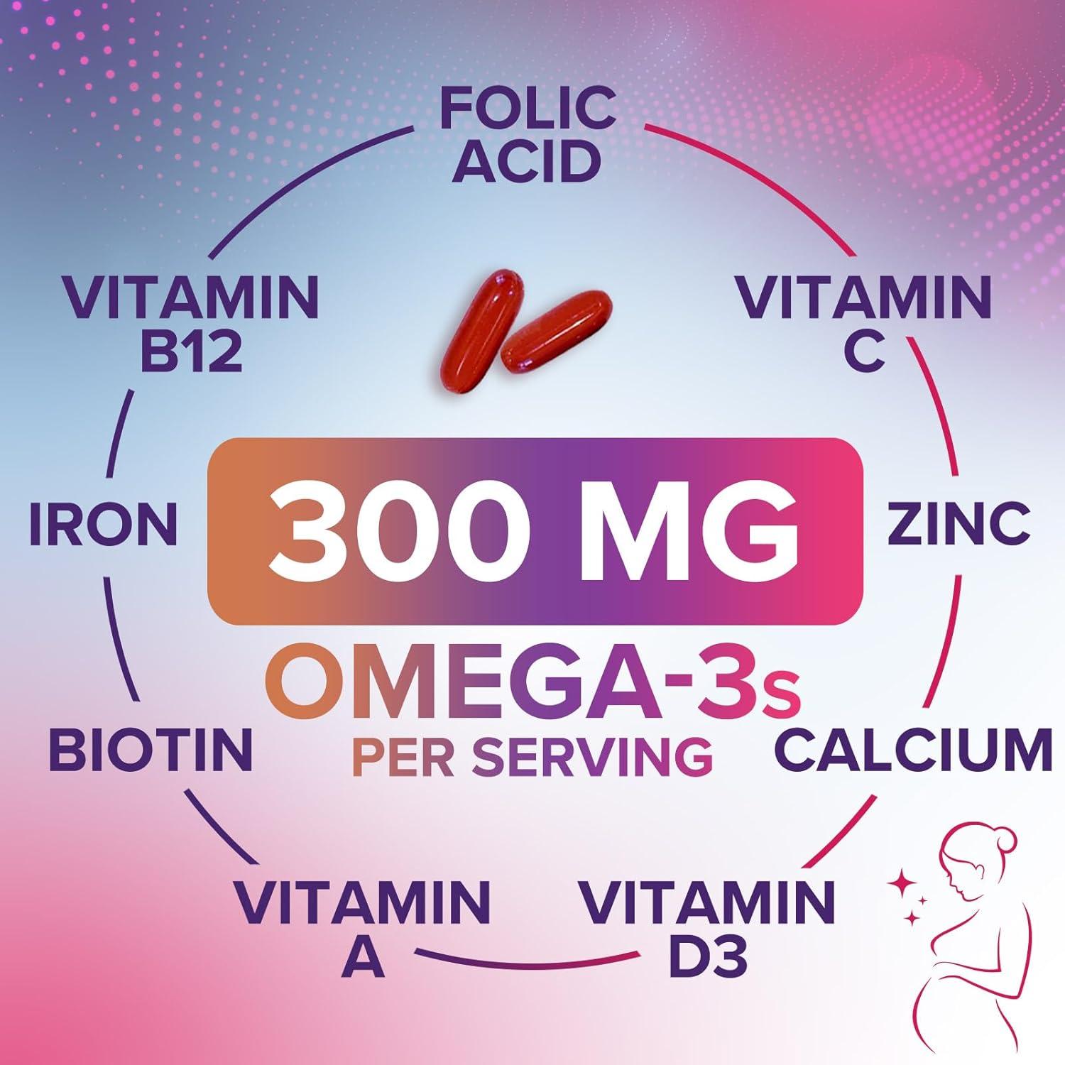 Vitaminas Prenatales Nature's Nutrition 60 Gelatinas Blandas DHA