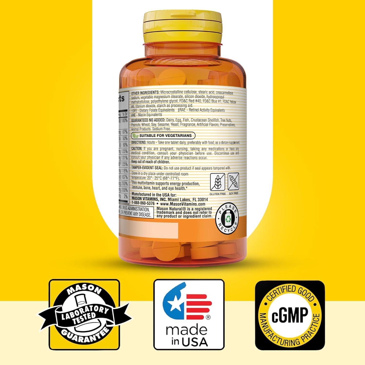 Mini Multivitaminas Mason Natural 100 Días A, C, D3, E, B