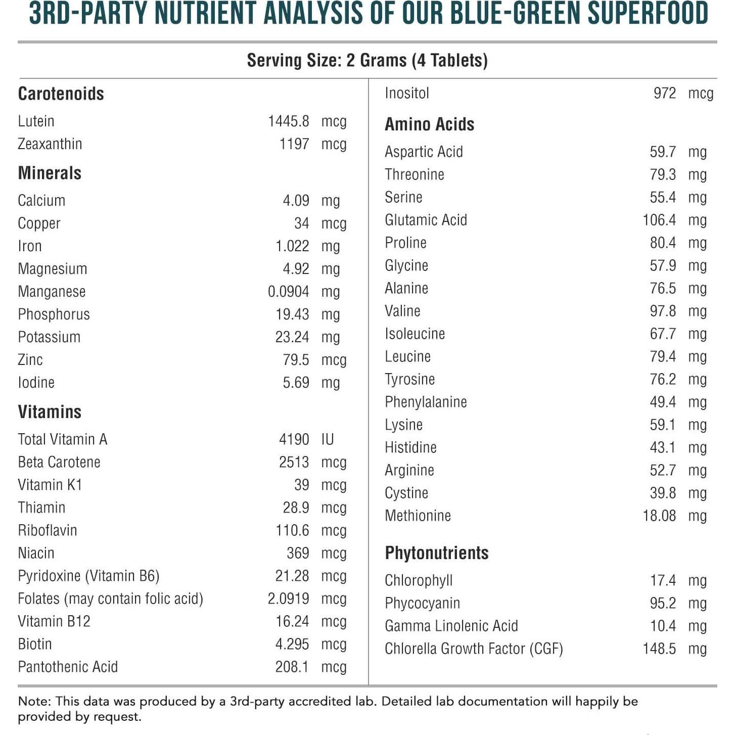 Tabletas de Espirulina y Clorella Orgánicas Triquetra 120 Unidades