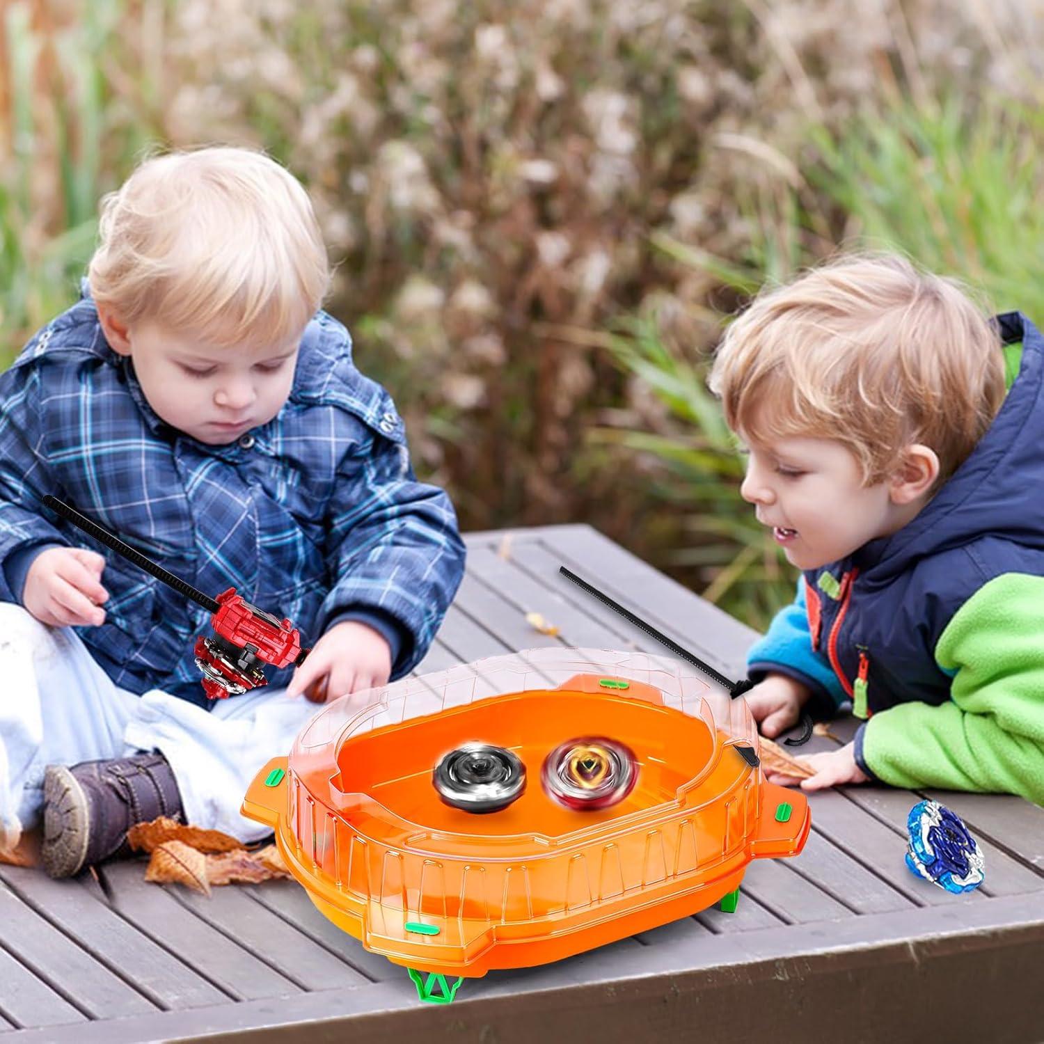 Set de Tops de Batalla COCOFOX con Estadio y Lanzadores